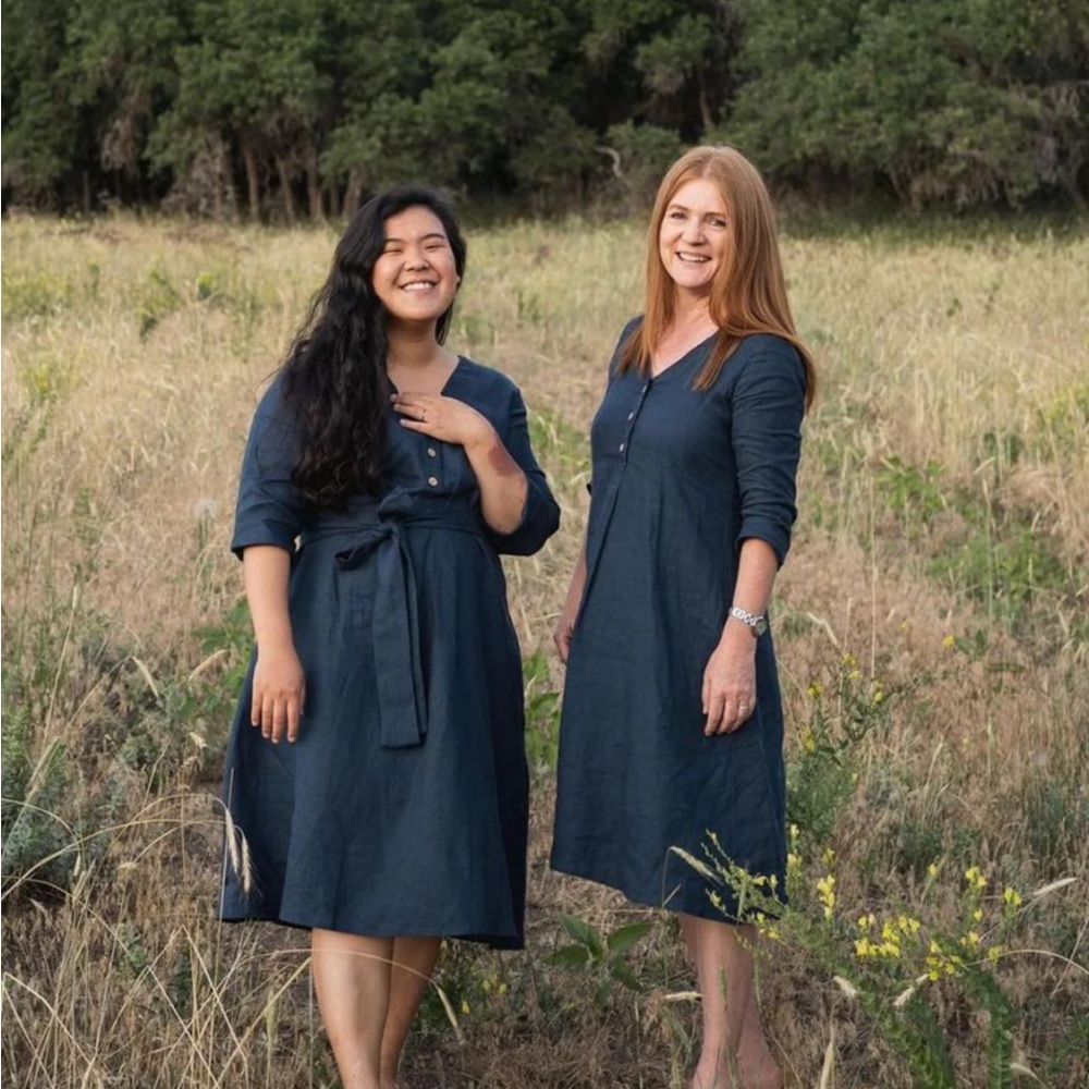 NWT - Emme Mama Pacific Blue Maternity transitional dress